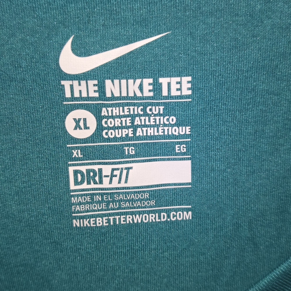 Nike Dri-FIT Athletic Tee in Teal and Blue